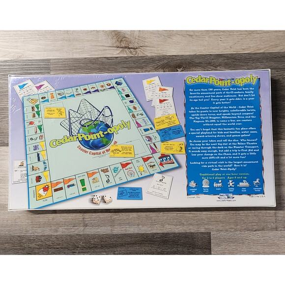 SEALED NEW IN BOX! CedarPoint-opoly Board Game Cedar Point Monopoly - Picture 2 of 4